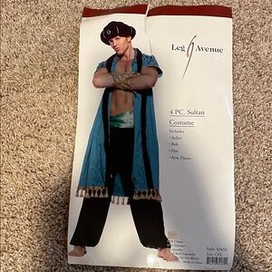 Leg Avenue Sultan Costume for adult man- Teal and Black